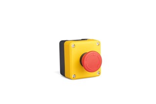 P Series Plastic 1 Hole BDE + C4BK (NC) Yellow-Black Control Box